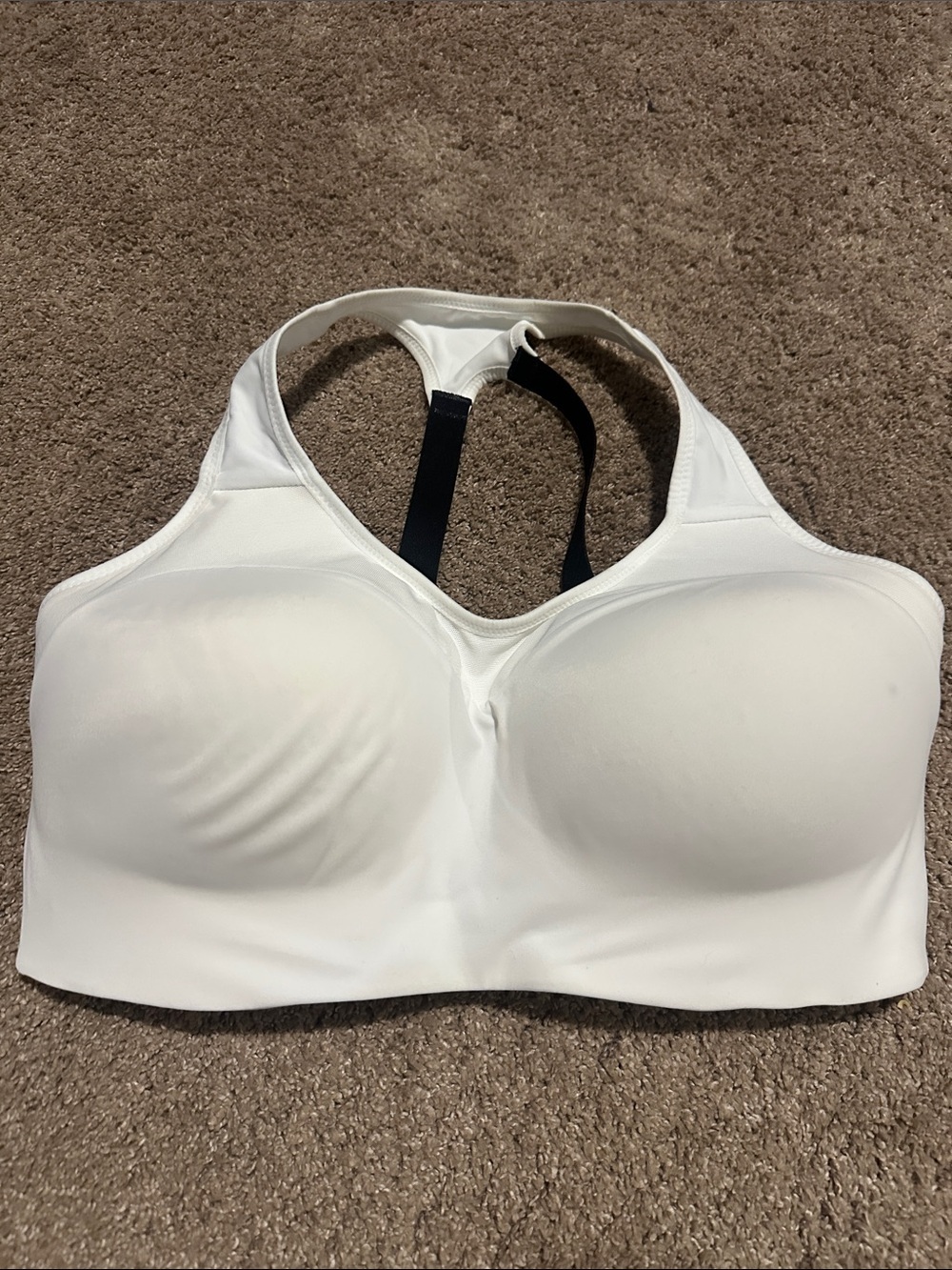 White Racerback Padded Sports Bra